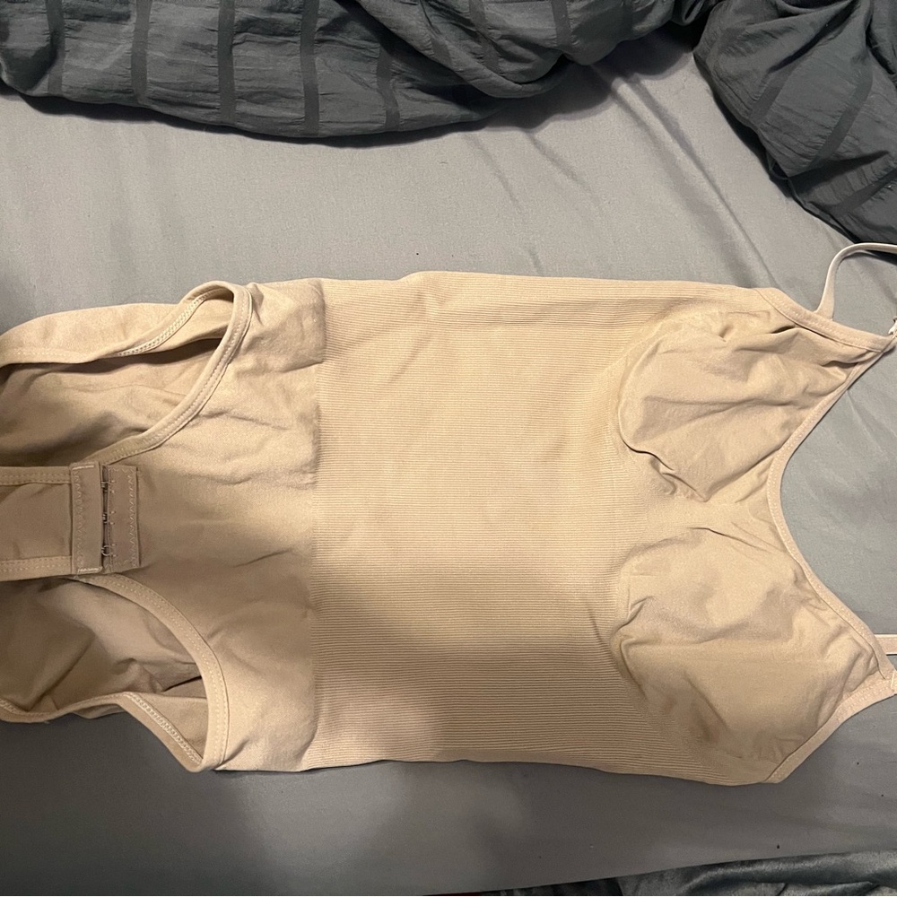Beige Sleeveless Bodysuit